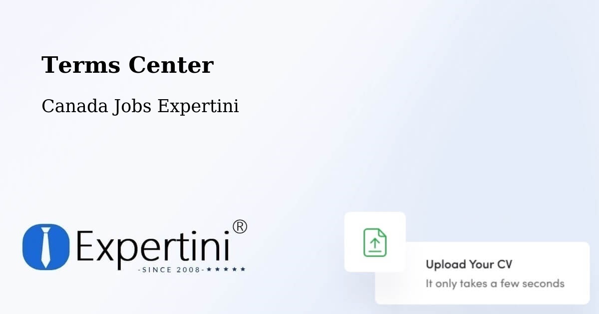 Terms of Service – Saint Félicien - Canada Jobs Expertini